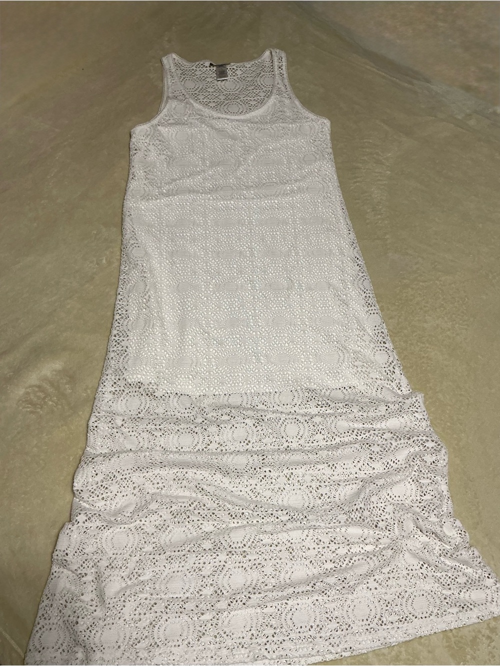 Tommy Bahama White Crochet Maxi Dress